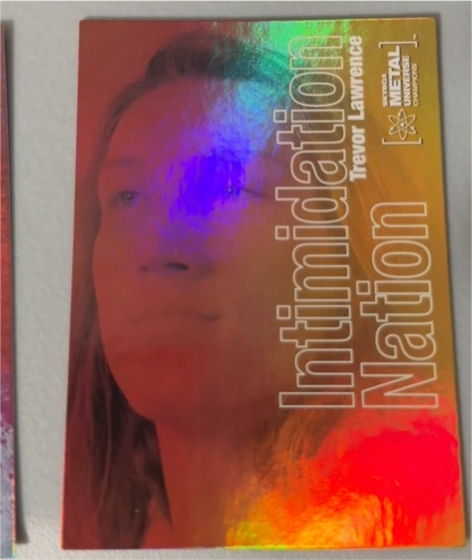 2021 Skybox Metal Universe Champions #IN-30 Trevor Lawrence Intimidation Nation — front