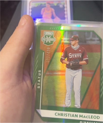 2021 Panini Elite Extra Edition Status Green #159 Christian MacLeod — front