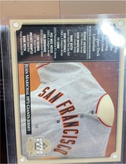 2000 Upper Deck Collection #NNO Juan Marichal 1971 Giants Jersey Entry — front