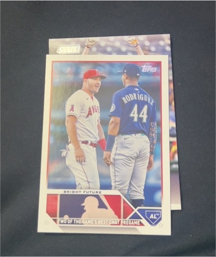 2023 Topps Update #US132 Mike Trout & Julio Rodriguez — front