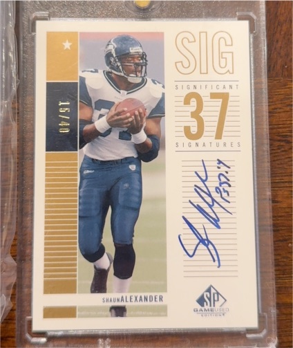 2003 SP Game Used #37 Shaun Alexander — front