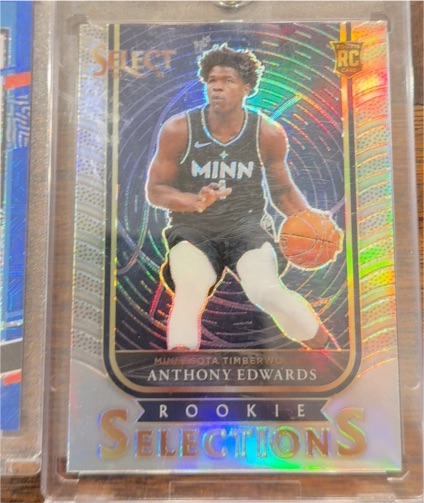 2020-21 Panini Select #5 Anthony Edwards Rookie Selections Silver Prizm RC — front