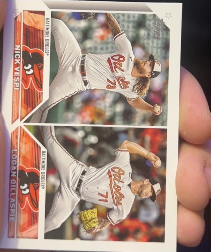 2023 Topps Update #US322 Nick Vespi / Logan Gillaspie — front