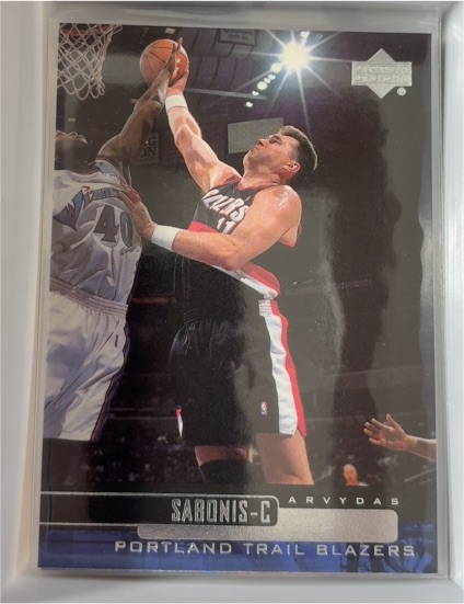 1999-00 Upper Deck #98 Arvydas Sabonis Portland Trail Blazers — front