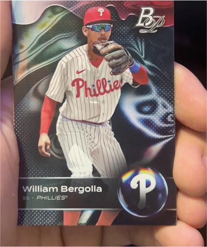 2023 Bowman Platinum Top Prospects #TOP-55 William Bergolla — front