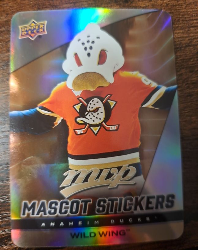2025-26 Upper Deck MVP Mascot Stickers #MS-1 Wild Wing Anaheim Ducks — front