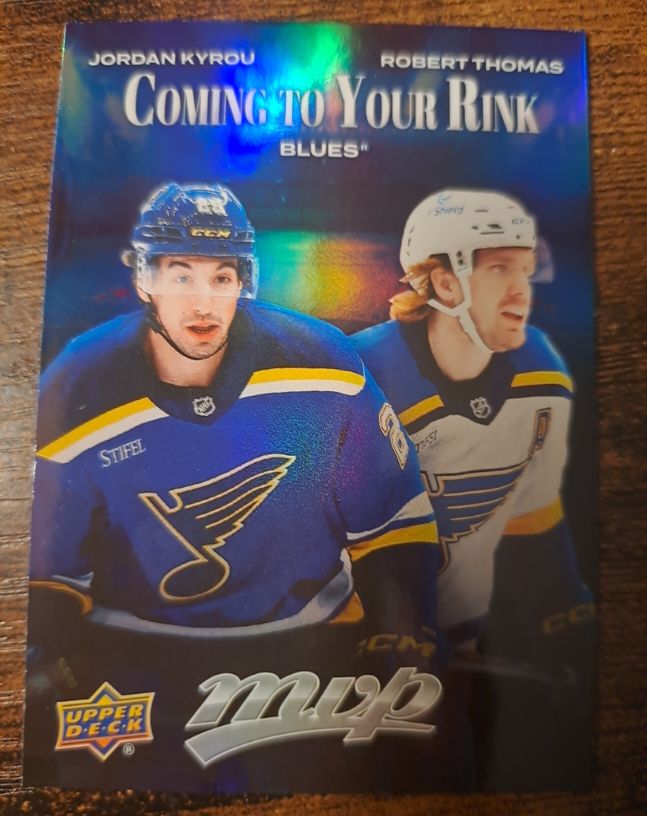 2025-26 Upper Deck MVP #CR-25 Jordan Kyrou / Robert Thomas Coming to Your Rink — front