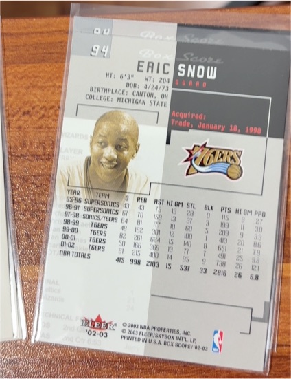 2002-03 Fleer Box Score #94 Eric Snow — front