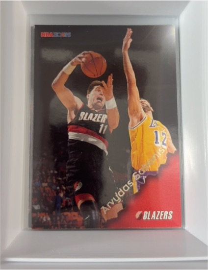 1996-97 NBA Hoops #130 Arvydas Sabonis — front