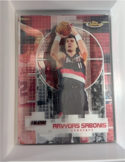 2000-01 Topps Finest #61 Arvydas Sabonis — front