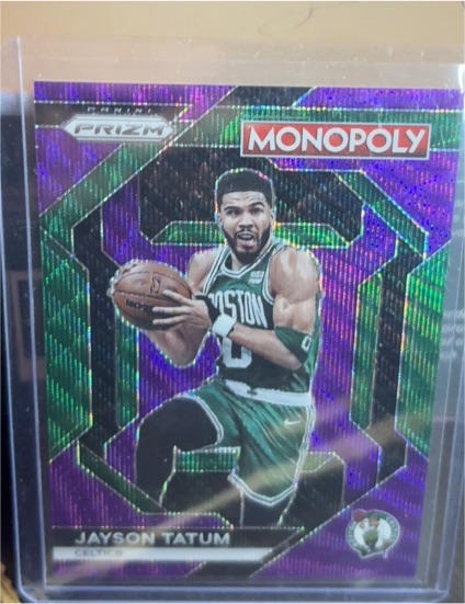 2023-24 Panini Prizm Monopoly #PS2 Jayson Tatum Purple Wave — front
