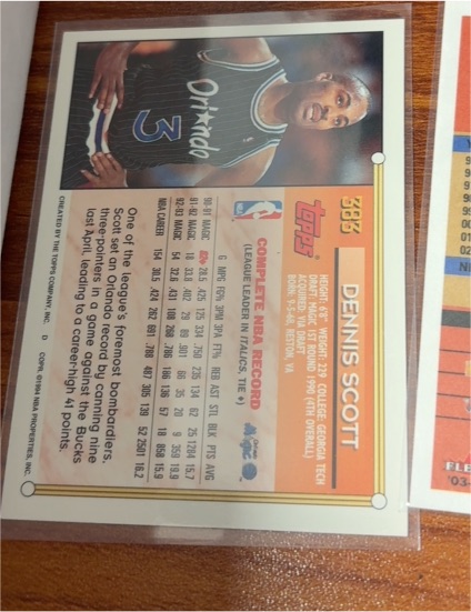 1990 Topps #363 Dennis Scott — front