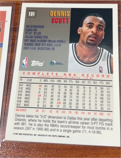 1997-98 Topps #131 Dennis Scott — front