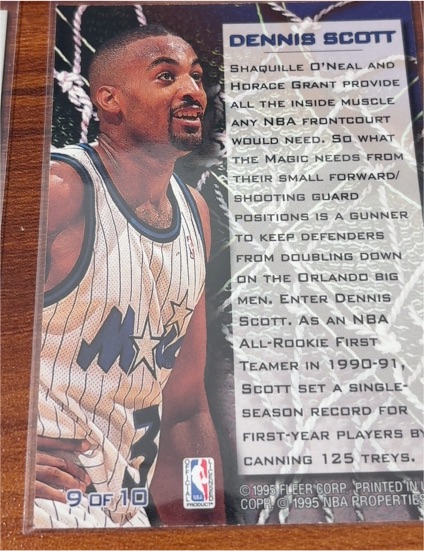 1994-95 Fleer Sharp Shooter #9 Dennis Scott — front