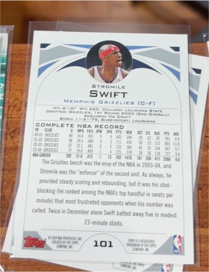 2004-05 Topps #101 Stromile Swift — front