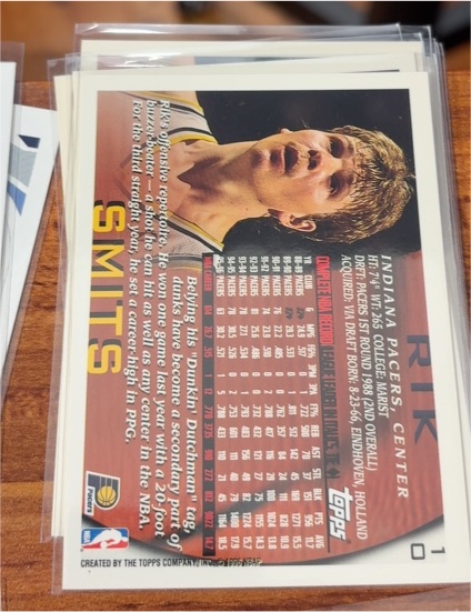 1992-93 Topps #91 Rik Smits — front