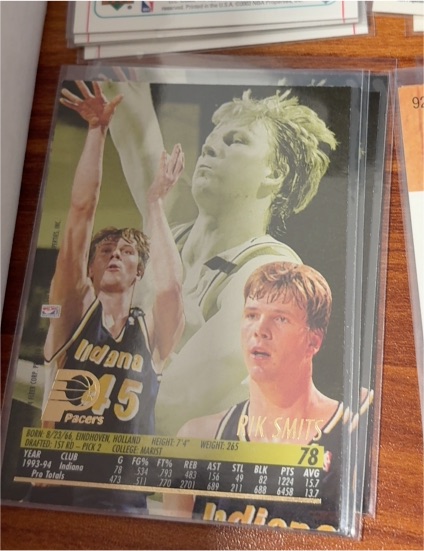 1994 Stadium Club #255 Rik Smits — front
