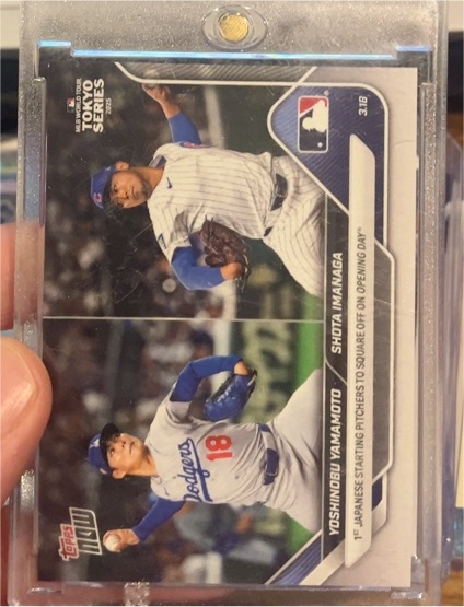 2025 Topps Now - Tokyo Series #2 Yoshinobu Yamamoto, Shota Imanaga — front
