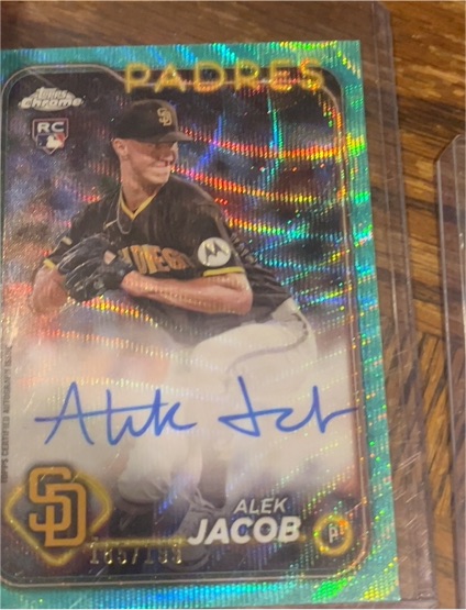 2024 Topps Chrome #RA-AJ Alek Jacob Rookie Autographs — front