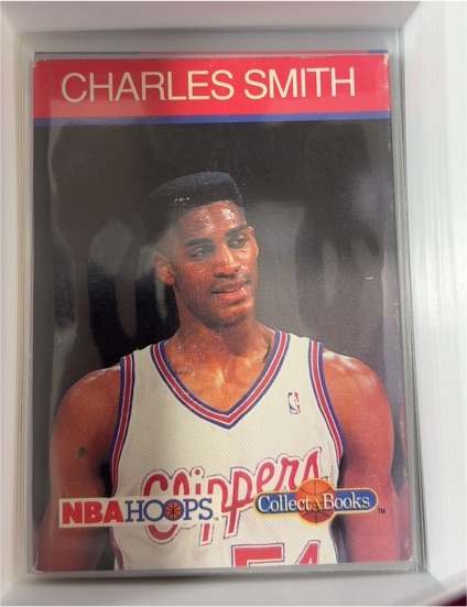 1990-91 NBA Hoops Collect-A-Books #47 Charles Smith — front