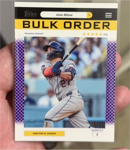 2026 Topps Bulk Order #BO-10 Jose Altuve — front