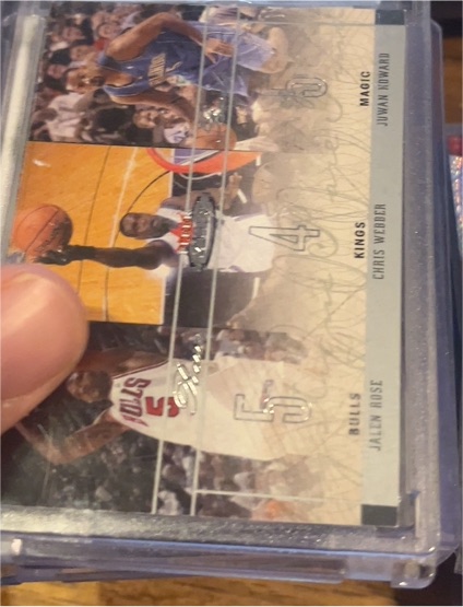 2003-04 Fleer Mystique #Rare Finds Chris Webber, Juwan Howard, Jalen Rose /500 — front
