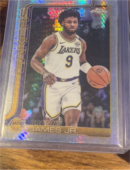 2025-26 Topps Chrome #182 Bronny James Jr. — front
