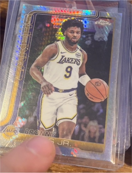 2025-26 Topps Chrome #182 Bronny James Jr. — front
