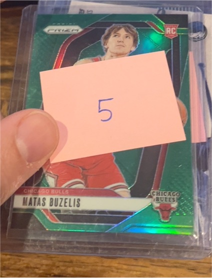 2024-25 Panini Prizm #252 Matas Buzelis Green Prizm Rookie — front