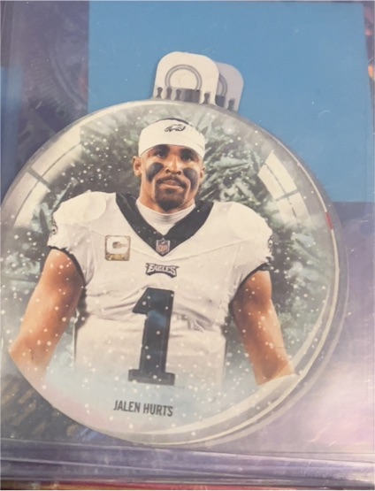 2025 Panini Mosaic #Jalen Hurts Holiday Ornament — front