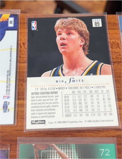 1993-94 SkyBox Premium #89 Rik Smits — front