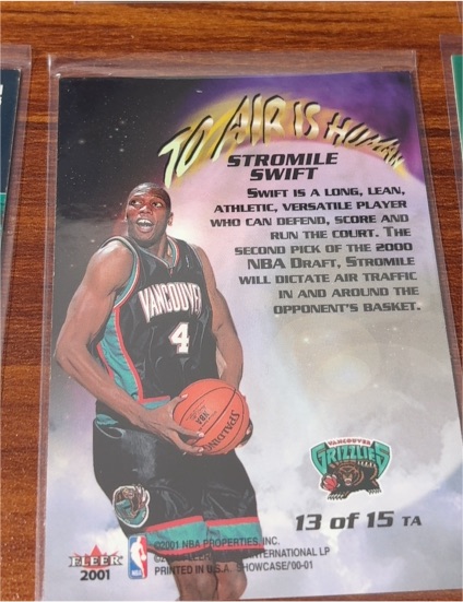 2001 Fleer #13 of 15 Stromile Swift — front