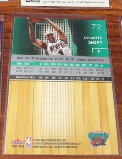 2002-03 Fleer #72 Stromile Swift — front