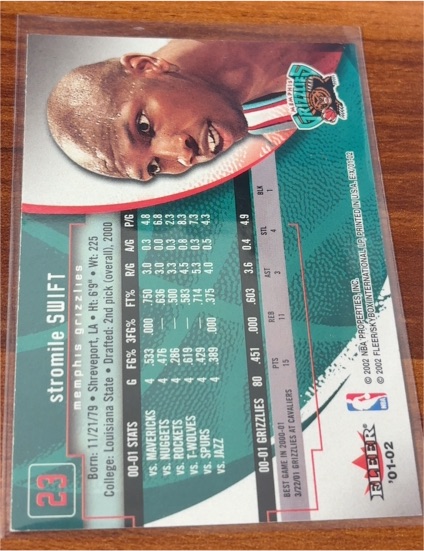 2000-01 Fleer EX #01-02 Stromile Swift — front