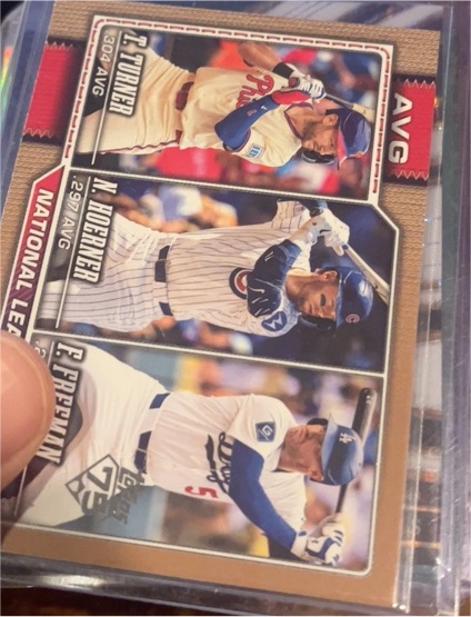 2026 Topps Series 1 National League Leaders #151 Trea Turner, Nico Hoerner, Freddie Freeman — front