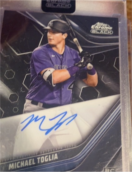 2023 Topps Chrome Black #CBA-MTOG Michael Toglia — front