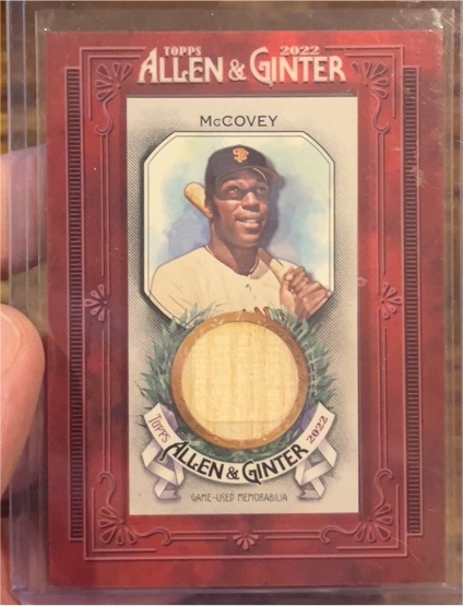 2022 Topps Allen & Ginter Mini Framed Relic #MFR-WMC Willie McCovey — front