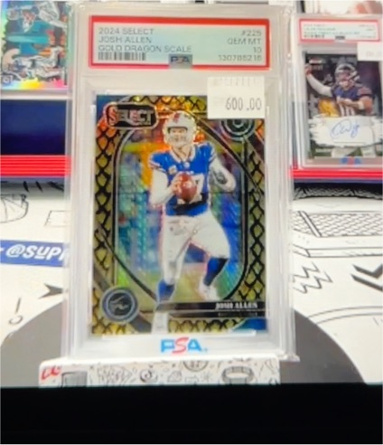 2024 Panini Select #225 Josh Allen Gold Dragon Scale — front