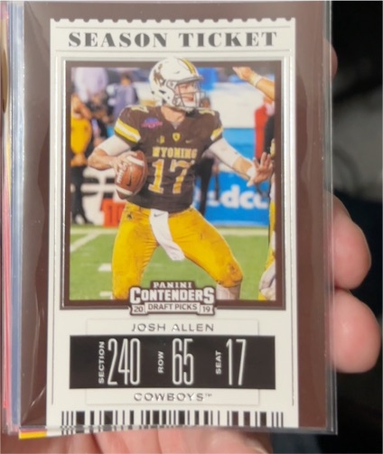 2019 Panini Contenders Draft Picks Season Ticket #53 Josh Allen — front