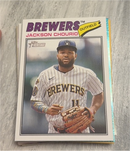 2026 Topps Heritage #272 Jackson Chourio — front
