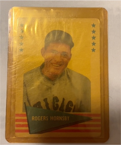 1961 Fleer Baseball Greats #43 Rogers Hornsby — front