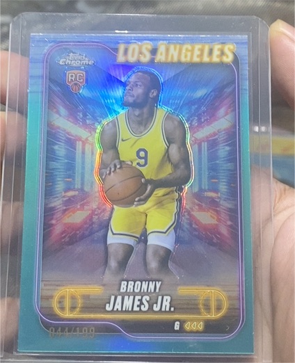 2024-25 Topps Chrome #149 Bronny James Jr. — front