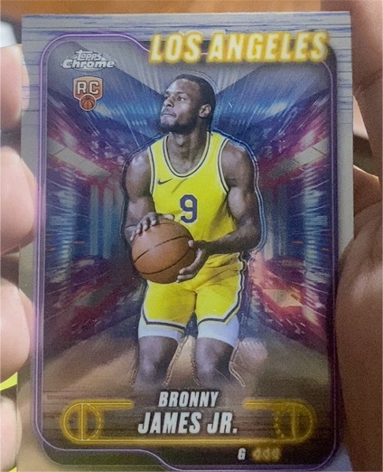 2024-25 Topps Chrome #149 Bronny James Jr. — front
