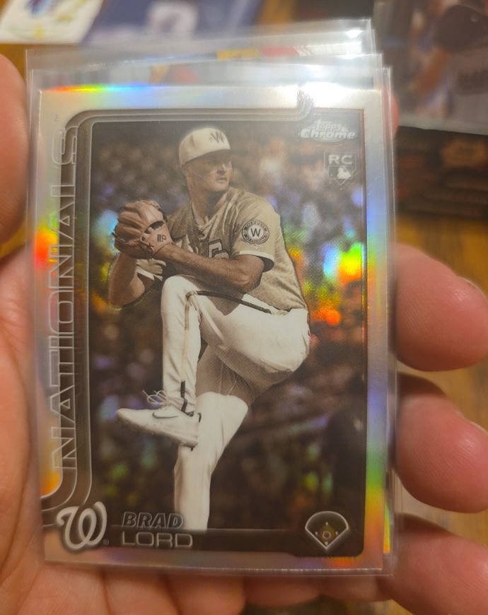 2025 Topps Chrome Update #USC77 Brad Lord Sepia Refractor — front