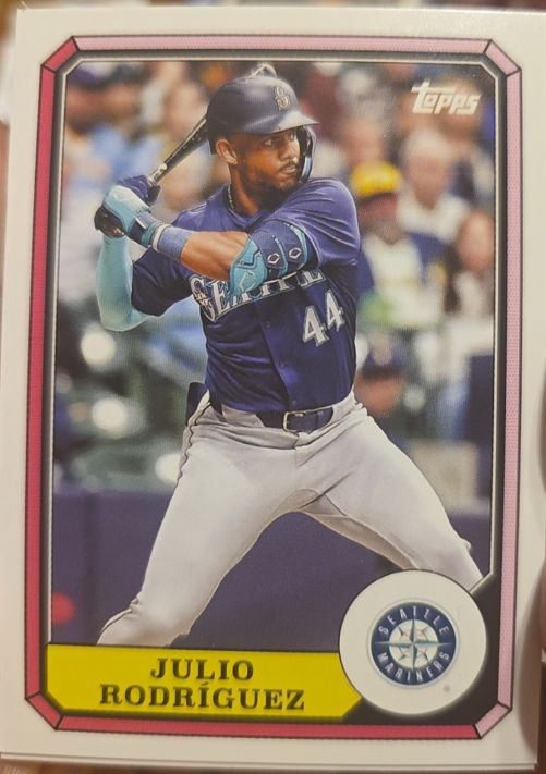 2025 Topps Archives #87BB-12 Julio Rodríguez 1987 Topps Boardwalk and Baseball — front
