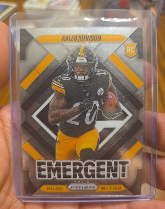 2025 Panini Prizm Emergent #5 Kaleb Johnson Rookie — front