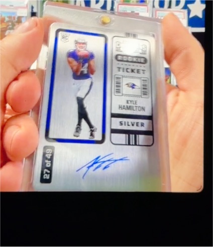 2022 Panini Contenders Metal #27 Kyle Hamilton Rookie Ticket Silver — front