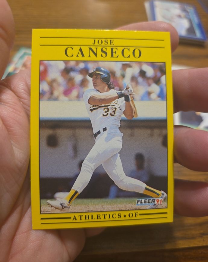 1991 Fleer #5 Jose Canseco — front