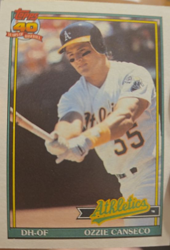1991 Topps #162 Ozzie Canseco — front