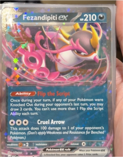 2023 Pokémon Scarlet & Violet Shrouded Fable #38 Fezandipiti ex — front
